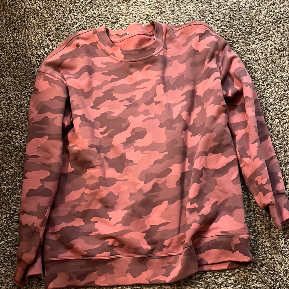 lululemon athletica Pink Camo Sweatshirt